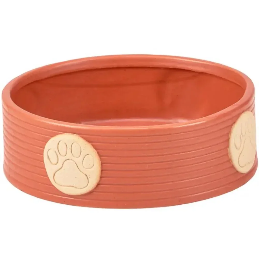 Paw Print Pet Bowl Large Primitives by Kathy NWT